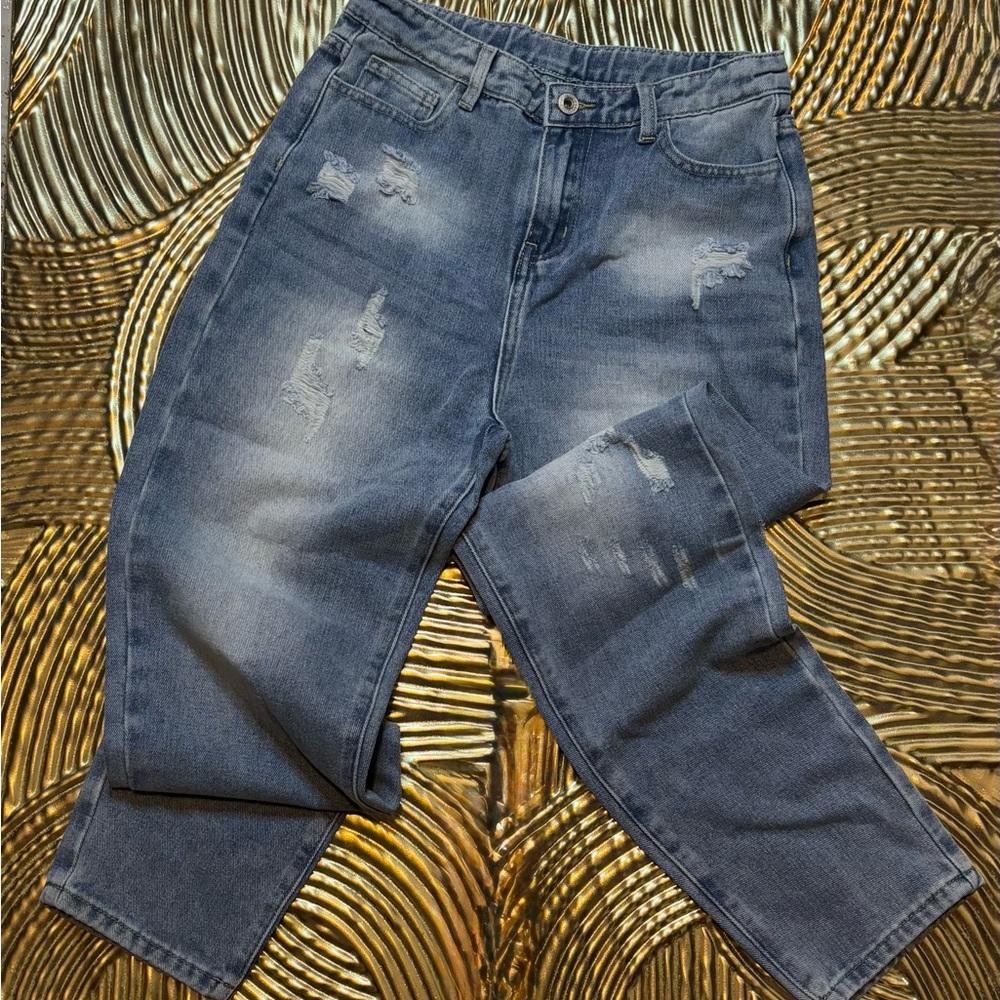 SHEIN Faded Blue Boy's Jeans